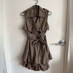 Trench style mini dress